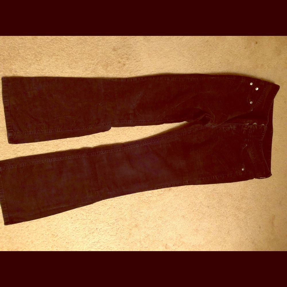 Black pair of corduroy jeans from London Jean